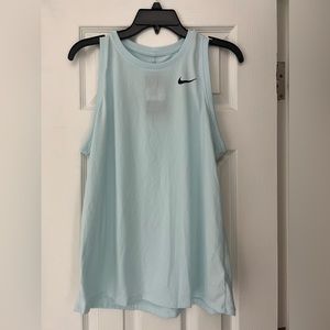 New Women’s Light Blue NIKE Dri-Fit Sleeveless Training Tank Large